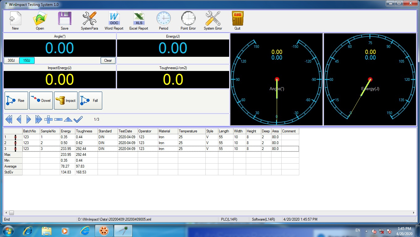Charpy (simple-beam) impact testing machine