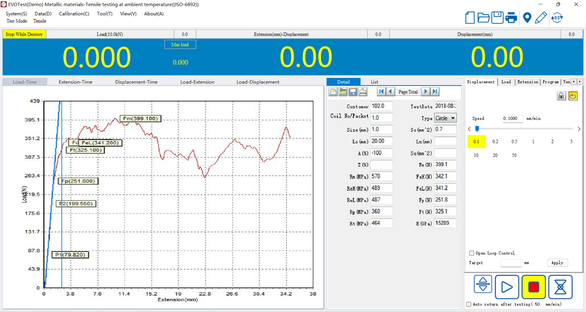 Computer Control Servo Hydraulic Universal Testing Machine